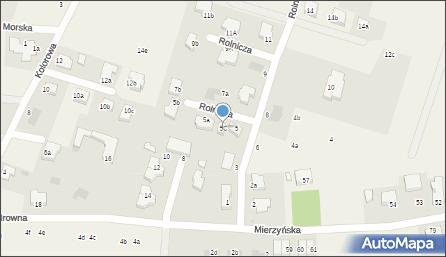 Mierzyn, Rolnicza, 5C, mapa Mierzyn