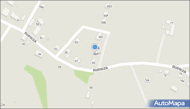 Mikołów, Rolnicza, 69A, mapa Mikołów
