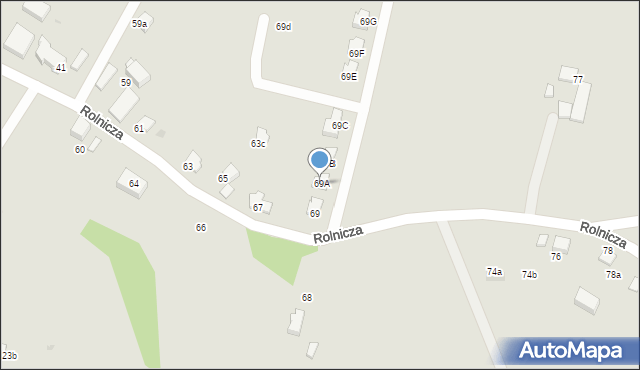 Mikołów, Rolnicza, 69A, mapa Mikołów