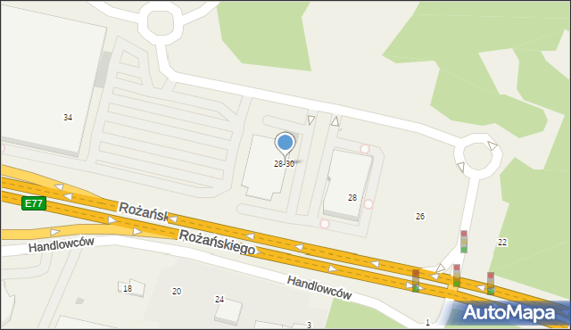 Modlniczka, Rożańskiego Adama, prof., 28-30, mapa Modlniczka