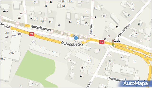 Modlniczka, Rożańskiego Adama, prof., 29, mapa Modlniczka