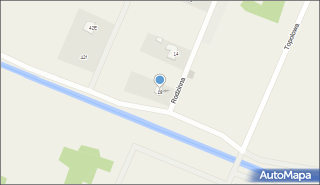 Modzerowo, Rodzinna, 18, mapa Modzerowo