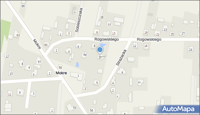 Mokre, Rogowskiego Jana, kpt., 10, mapa Mokre