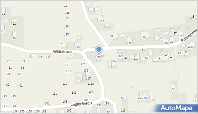 Niegoszowice, Rostworowskich, 69, mapa Niegoszowice