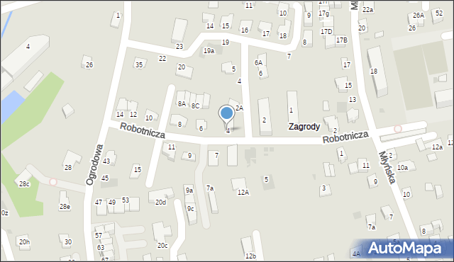 Niepołomice, Robotnicza, 4, mapa Niepołomice