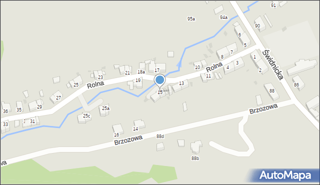 Nowa Ruda, Rolna, 15, mapa Nowa Ruda