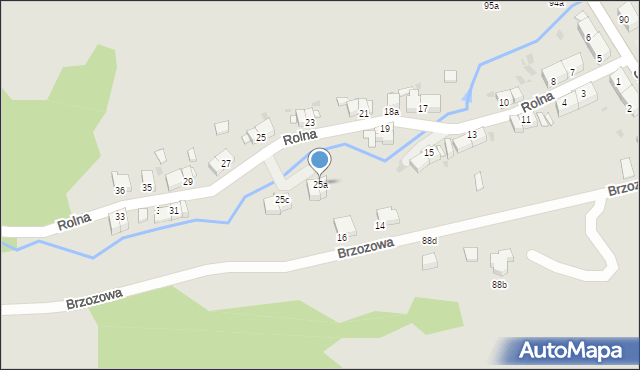 Nowa Ruda, Rolna, 25a, mapa Nowa Ruda