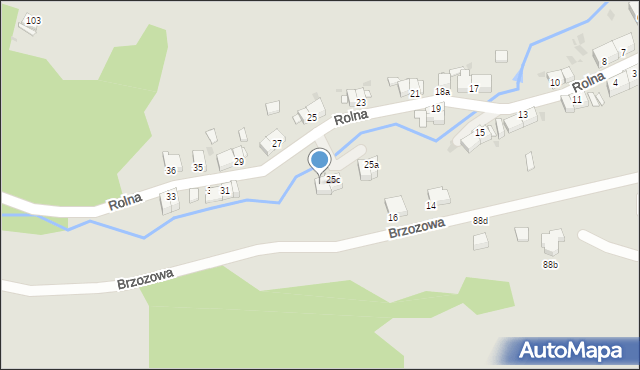 Nowa Ruda, Rolna, 25d, mapa Nowa Ruda