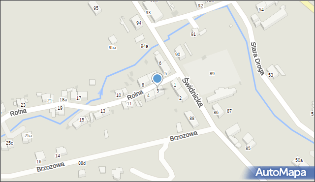 Nowa Ruda, Rolna, 3, mapa Nowa Ruda