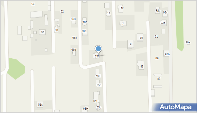 Nowe Lipiny, Rolna, 65F, mapa Nowe Lipiny