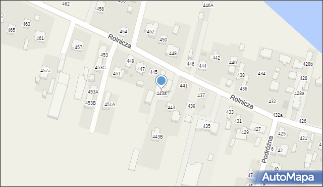 Nowy Dziekanów, Rolnicza, 443a, mapa Nowy Dziekanów