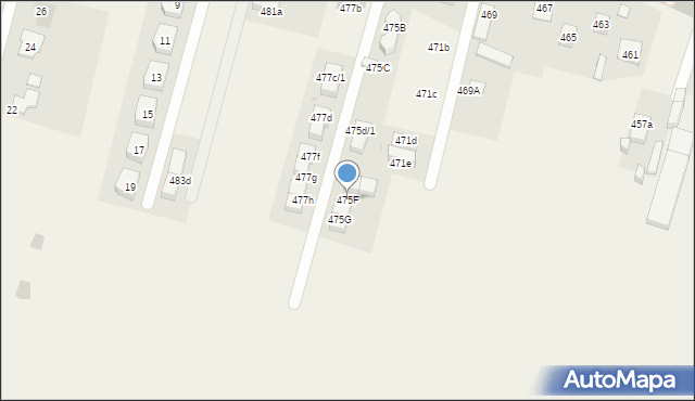 Nowy Dziekanów, Rolnicza, 475F, mapa Nowy Dziekanów