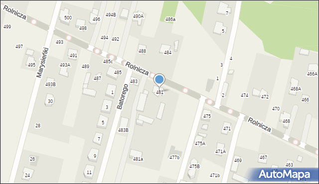 Nowy Dziekanów, Rolnicza, 481, mapa Nowy Dziekanów