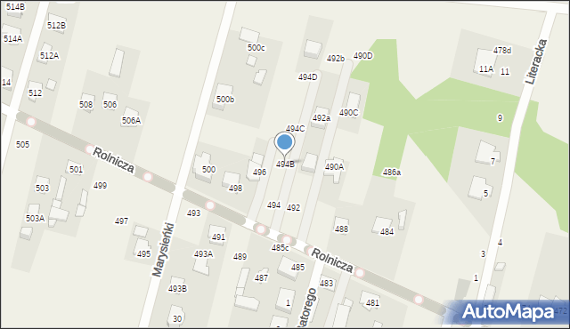 Nowy Dziekanów, Rolnicza, 494B, mapa Nowy Dziekanów