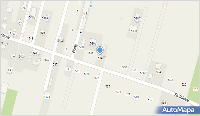 Nowy Dziekanów, Rolnicza, 534, mapa Nowy Dziekanów