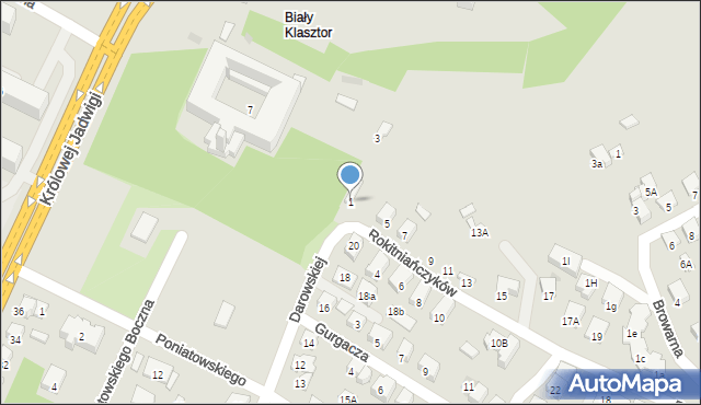 Nowy Sącz, Rokitniańczyków, 1, mapa Nowego Sącza