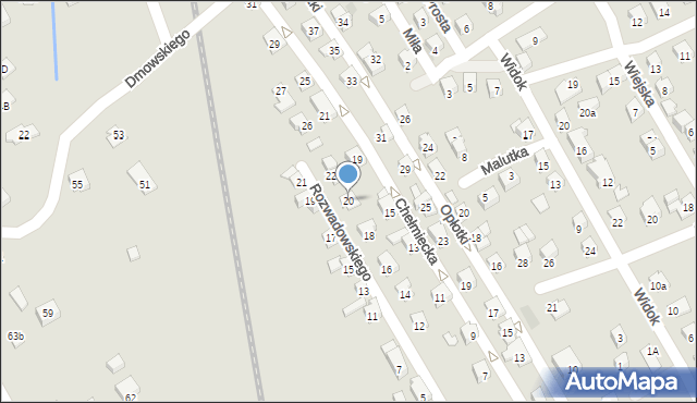 Nowy Sącz, Rozwadowskiego Tadeusza, gen., 20, mapa Nowego Sącza