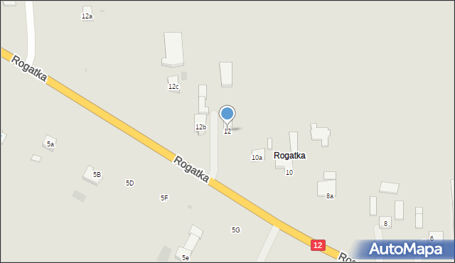 Opatówek, Rogatka, 12, mapa Opatówek