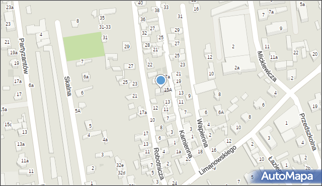 Opoczno, Robotnicza, 16, mapa Opoczno