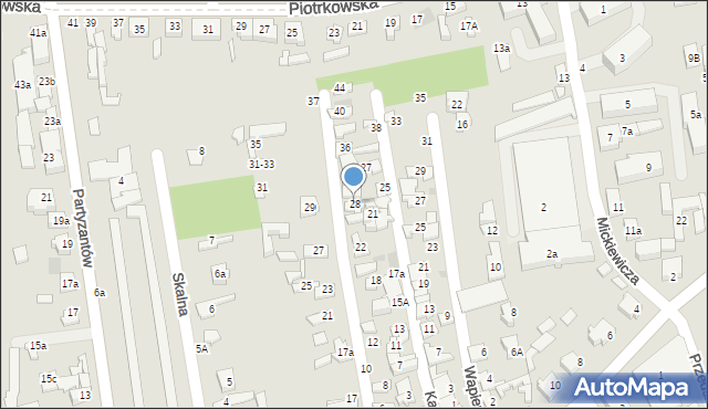 Opoczno, Robotnicza, 28, mapa Opoczno