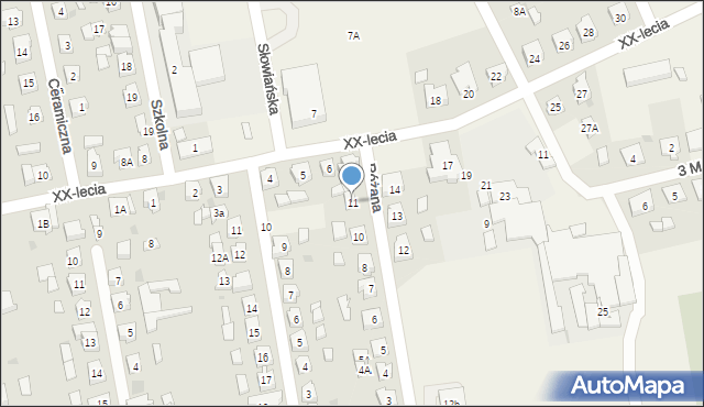 Osiek nad Notecią, Różana, 11a, mapa Osiek nad Notecią