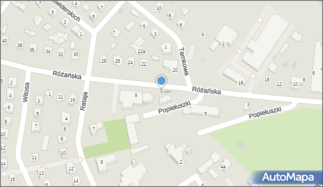 Ostrów Mazowiecka, Różańska, 5, mapa Ostrów Mazowiecka