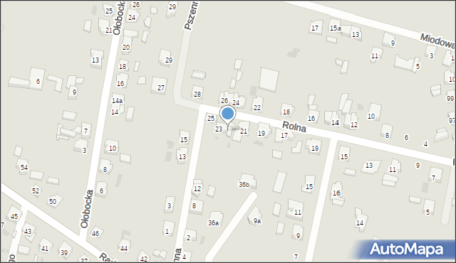 Ostrów Wielkopolski, Rolna, 23a, mapa Ostrów Wielkopolski