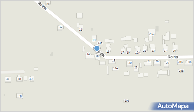 Oświęcim, Rolna, 16, mapa Oświęcimia