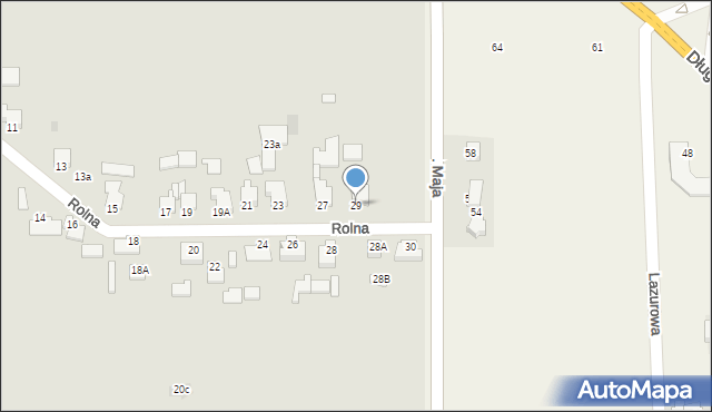 Oświęcim, Rolna, 29, mapa Oświęcimia