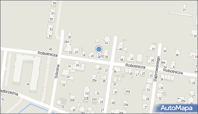 Ożarów Mazowiecki, Robotnicza, 14, mapa Ożarów Mazowiecki