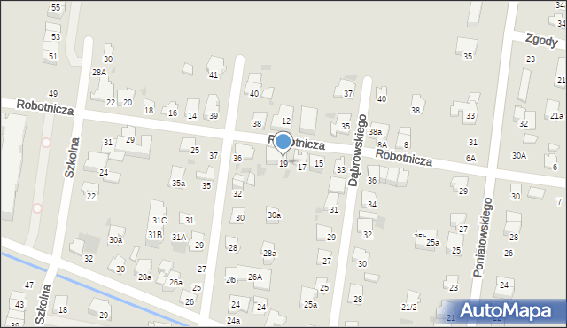 Ożarów Mazowiecki, Robotnicza, 19, mapa Ożarów Mazowiecki