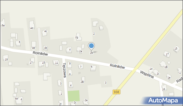 Pawłowice, Rolników, 2d, mapa Pawłowice