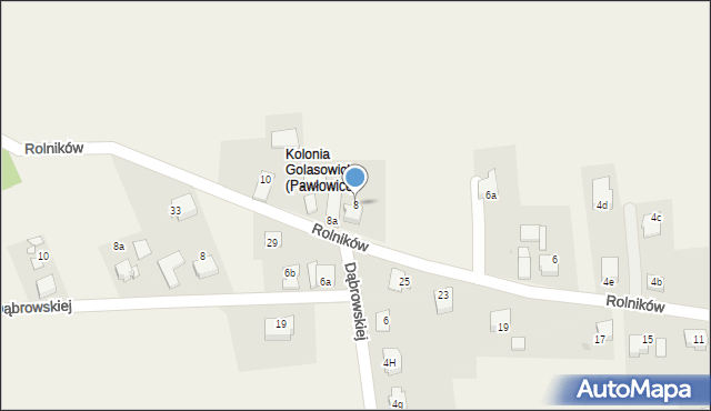 Pawłowice, Rolników, 8, mapa Pawłowice