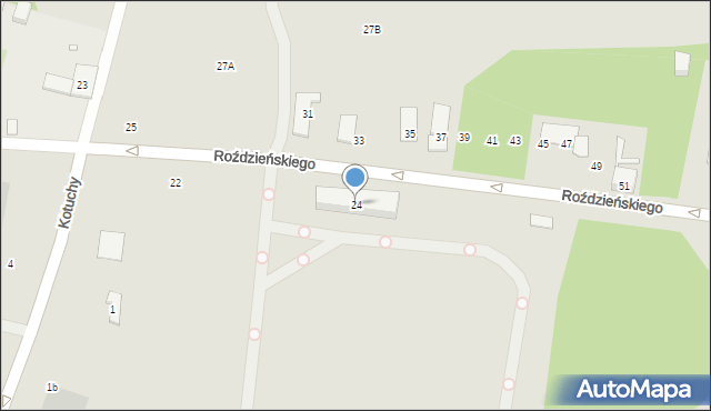 Piekary Śląskie, Roździeńskiego Walentego, 24, mapa Piekary Śląskie