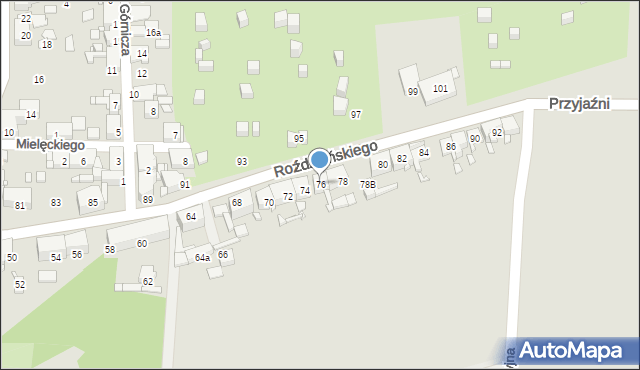 Piekary Śląskie, Roździeńskiego Walentego, 76, mapa Piekary Śląskie