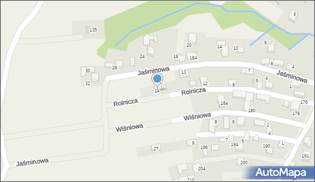 Pietrzykowice, Rolnicza, 14, mapa Pietrzykowice