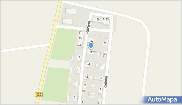 Pilszcz, Różana, 18, mapa Pilszcz