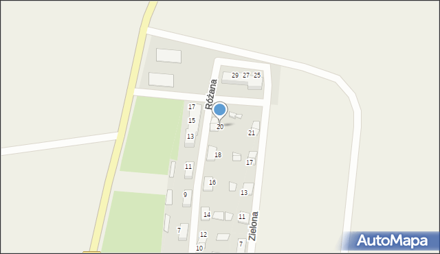 Pilszcz, Różana, 20, mapa Pilszcz