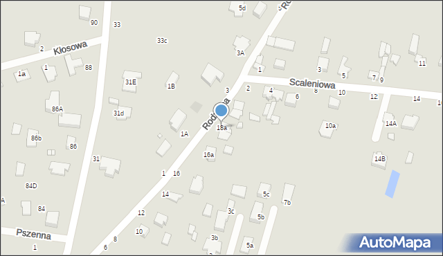 Piotrków Trybunalski, Rodzinna, 18a, mapa Piotrków Trybunalski