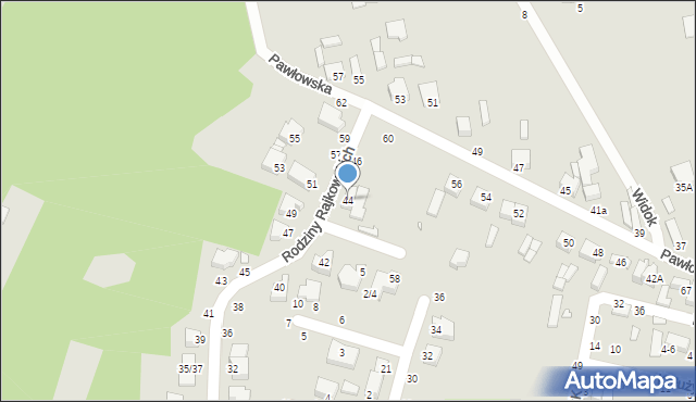 Piotrków Trybunalski, Rodziny Rajkowskich, 44, mapa Piotrków Trybunalski