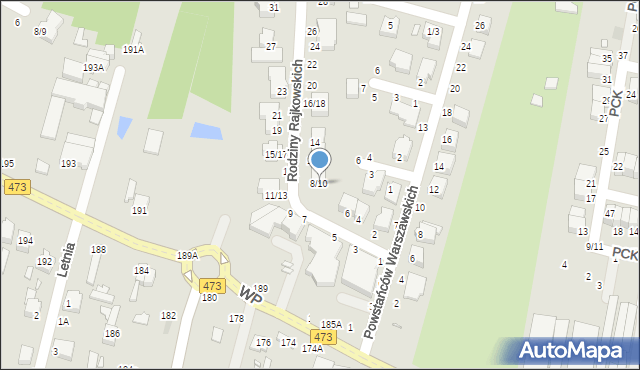 Piotrków Trybunalski, Rodziny Rajkowskich, 8/10, mapa Piotrków Trybunalski