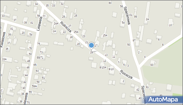 Piotrków Trybunalski, Rolnicza, 14, mapa Piotrków Trybunalski