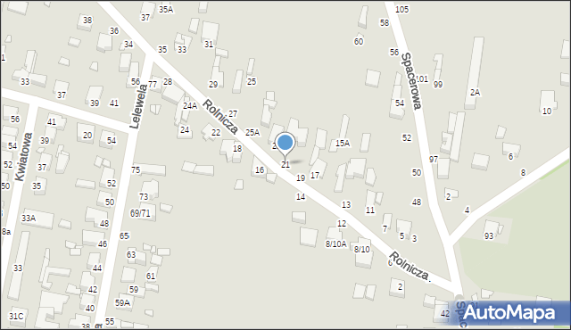 Piotrków Trybunalski, Rolnicza, 21, mapa Piotrków Trybunalski