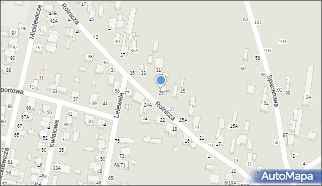 Piotrków Trybunalski, Rolnicza, 29, mapa Piotrków Trybunalski