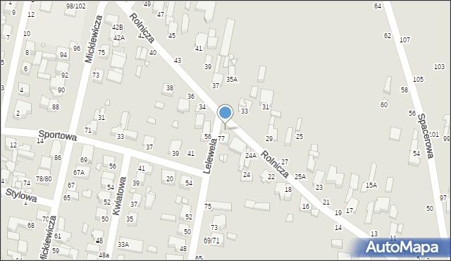 Piotrków Trybunalski, Rolnicza, 30, mapa Piotrków Trybunalski