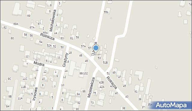 Piotrków Trybunalski, Rolnicza, 55, mapa Piotrków Trybunalski