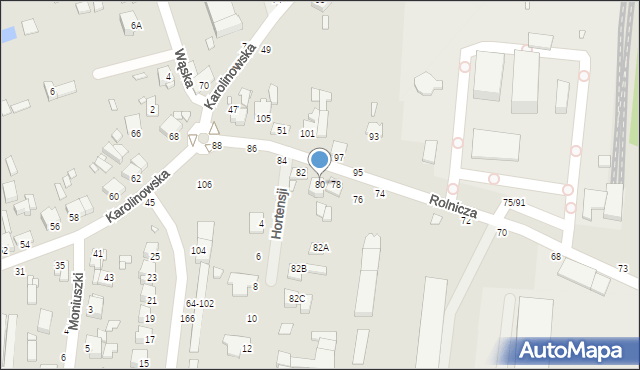 Piotrków Trybunalski, Rolnicza, 80, mapa Piotrków Trybunalski