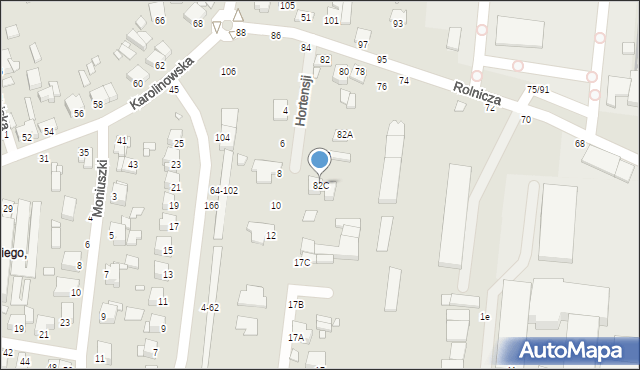 Piotrków Trybunalski, Rolnicza, 82C, mapa Piotrków Trybunalski