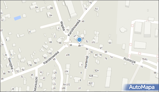 Piotrków Trybunalski, Rolnicza, 86, mapa Piotrków Trybunalski