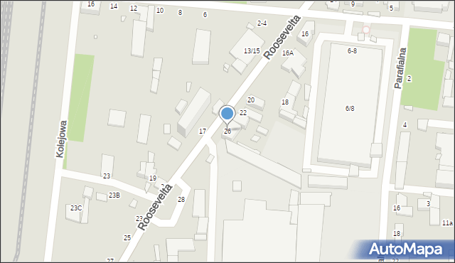 Piotrków Trybunalski, Roosevelta Franklina Delano, 26, mapa Piotrków Trybunalski